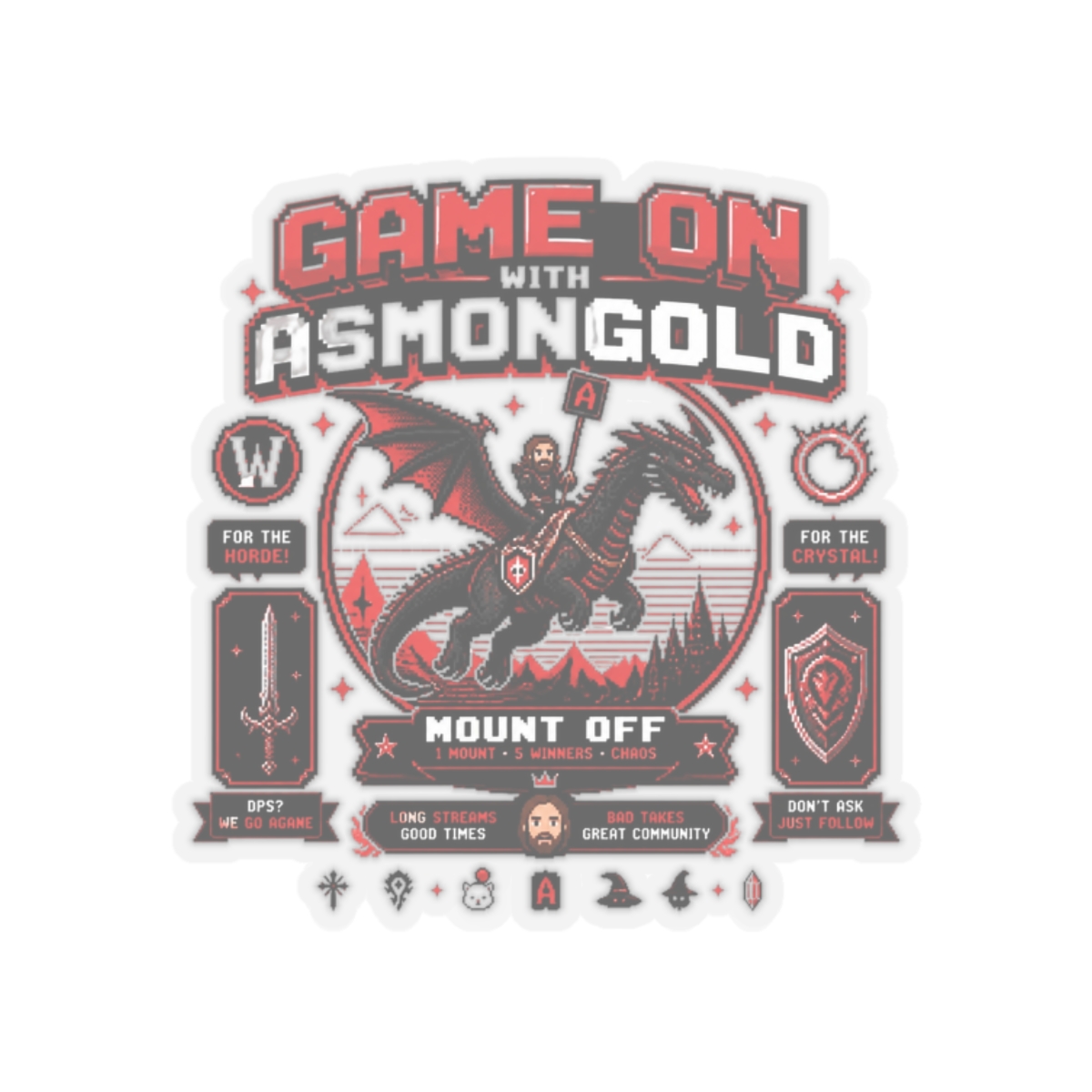Asmongold Community Events Like Sticker